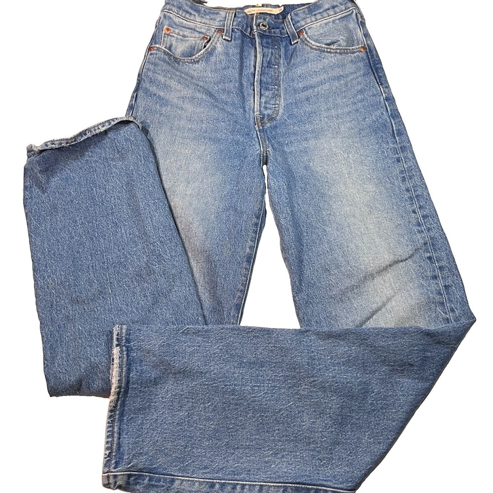 Levi's Ribcage Straight‎ Ankle Jeans Women's 26x31 High Rise Premium Denim EUC